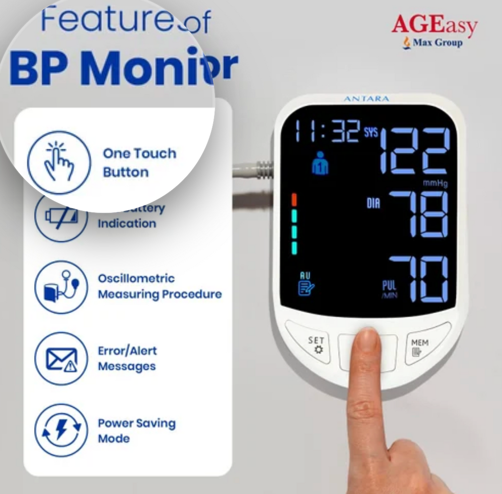 Antara AGEasy Fully Automatic Digital Blood Pressure Monitoring Device 22-42cm